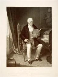 Wellington hercege küldeményeket olvas otthonában, az Apsley House-ban, Londonban, 1846