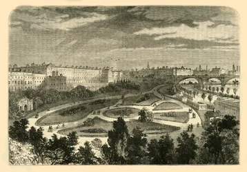 A rakpart a Charing Cross hídról, 1881.