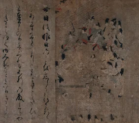 A császárok részvétele a lóversenyen: epizód Eiga Eiga Monogatari meséjéből, c. 1200