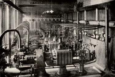 Az első Parsons turbóelektromos generátor állomás, 1916
