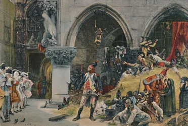 A franciák a hercegi palota előtt, Velence, 1797, 1896