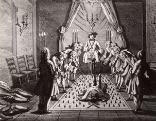 A francia szabadkőművesek beavatási szertartása, 18. század