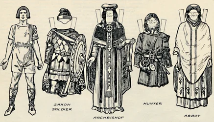 The Gallery of British Costume: A dánok és későbbi angolszászok ruhája, 1934
