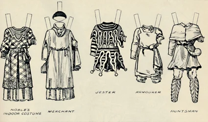 A történelmi jelmezek galériája: I. Richárd idejében viselt ruhák, 1934
