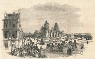 A Nagy tér, Mexikó, 1845.