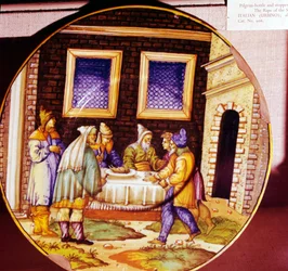 A húsvét intézménye, olasz cserépedény Urbinóból, 1540-1545
