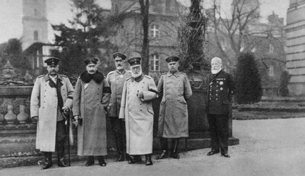 A bajor király látogatása a német császári hadsereg főhadiszállásán, 1917