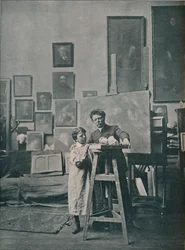 A néhai Eugene Carriere műtermében, 1870-1890, 1906