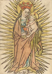 A Madonna és a gyermek körtével c. 14401460.