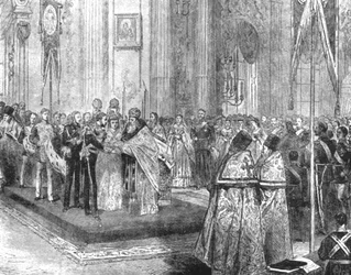 Edinburgh hercegének házassága Marie Alexandrovna nagyhercegnővel...1874, 1901.