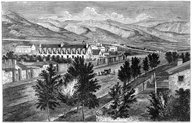 A mormon templom és a Prophets Block, Salt Lake City, Utah