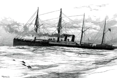 Az Orient Steam Navigation Company Orient gőzhajója, c1880
