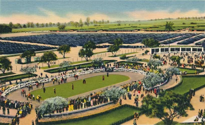 A Santa Anita karámja, Los Angeles Turf Club, Arcadia, California, 1930-as évek.