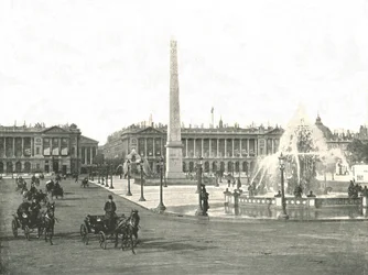 A Place de la Concorde, Párizs, Franciaország, 1895.
