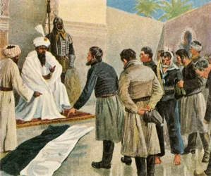 A porosz zászló a marokkói szultán előtt, 1780, 1936.