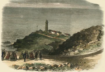 A királynő meglátogatja a South Stack világítótornyot, Holyhead..., 1853, 1861.
