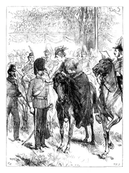 A királynő a Victoria kereszteket osztja a Hyde Parkban, London, 1850-es évek, 1888