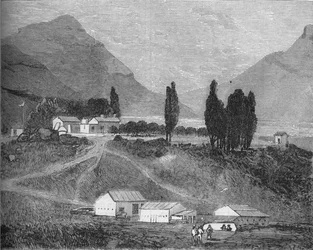 A rezidencia, Maseru, Basutoland, a főbíró lakhelye, Griffiths parancsnok, 1880