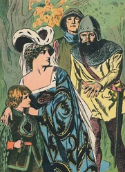 A rablók felfedezik Margit királynőt és a herceget, 1907