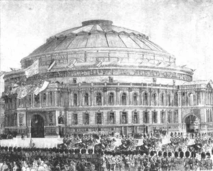 A Royal Albert Hall, 1871: Viktória királynő megnyitotta 1901. március 29-én.
