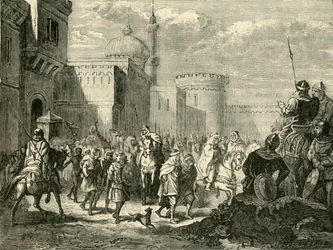 A szaracénok elhagyják Narbonne-t, visszaállítva a franknak, i.sz. 737, 1890.
