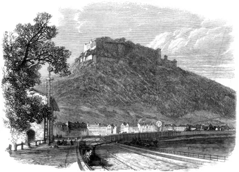 Konigstein szász erődje, az Elba folyón, Drezda közelében, Németországban, 1866