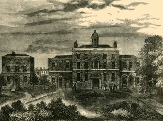 A himlőkórház, Kings Cross, 1800-ban, 1876 körül.