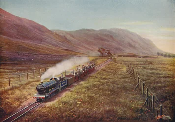 A világ legkisebb utasszállító vasútja. A cumberlandi Eskdale-ben, 1926-ban