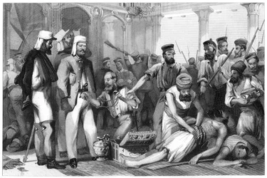 A Times tudósítója a Kaiser Bagh kifosztását nézi, 1858, 1860