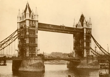 A Tower Bridge, London, 1930.