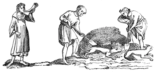Egy róka feltárása, 14. század, 1833
