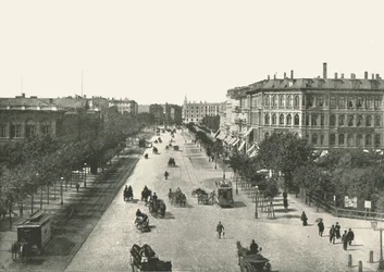 A Vesterbrogade, Koppenhága, Dánia, 1895.