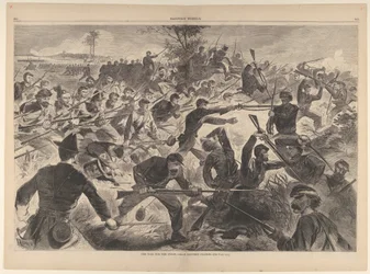 The War for the Union, 1862 – A Bayonet Charge Harpers Weekly, 1. évf. VII, 1862. július 12.