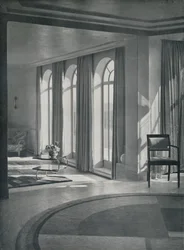 A nagy szoba Yaffle Hillben, Broadstone, Dorset, 1933