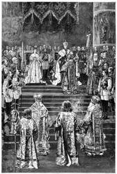 III. Sándor császár és Marija Fjodorovna császárné koronázása, 1883, a 19. század vége
