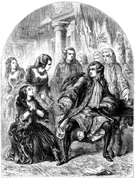 Derwentwater grófnője férje életéért könyörög, 1715-1716