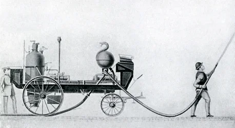 Az első gőz tűzoltóautó, c1830