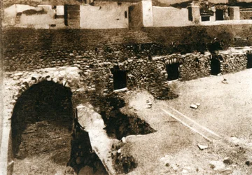 A nagy terasz a criptoportico-n, Pompeii, Olaszország, 1900-as évek