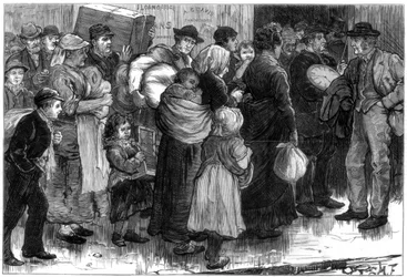 A zálogiroda Merthyr-Tydfilben, Walesben, 1875