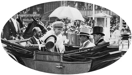 A királyi érkezés Ascotba, az 1930-as években