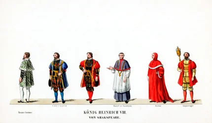 Színházi jelmeztervek Shakespeare VIII. Henrik drámájához, 19. század