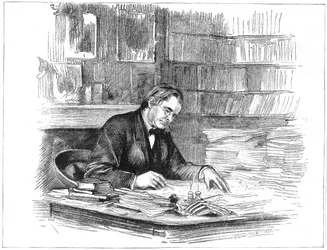 Thomas Henry Huxley, brit biológus íróasztalánál 1882-1883-ban