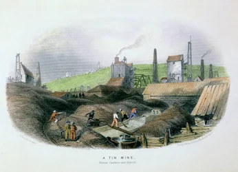 Ónbánya Camborne és Redruth között, Cornwall, 1860