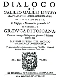 A Dialogo címlapja, Galilei, 1632