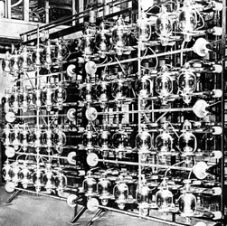 Átviteli szelepek a Marconi állomáson Carnarvonban, Gwyneddben, 1926