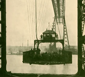 Utazó autó, Transporter Bridge, Middlesborough, 1930.