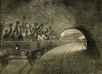 Próbaút a földalatti vasúton, 1863, c1876.
