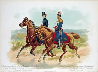 II. Miklós orosz cár az Őfelsége Életőr Uhlán ezred egyenruhájában, 1896