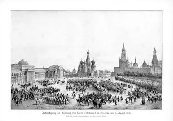 I. Miklós orosz cár Moszkvában, 1826. augusztus 19., 1900
