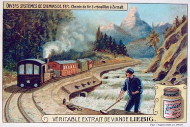 Különféle vasúti rendszerek, Zermatt, Svájc, c1900